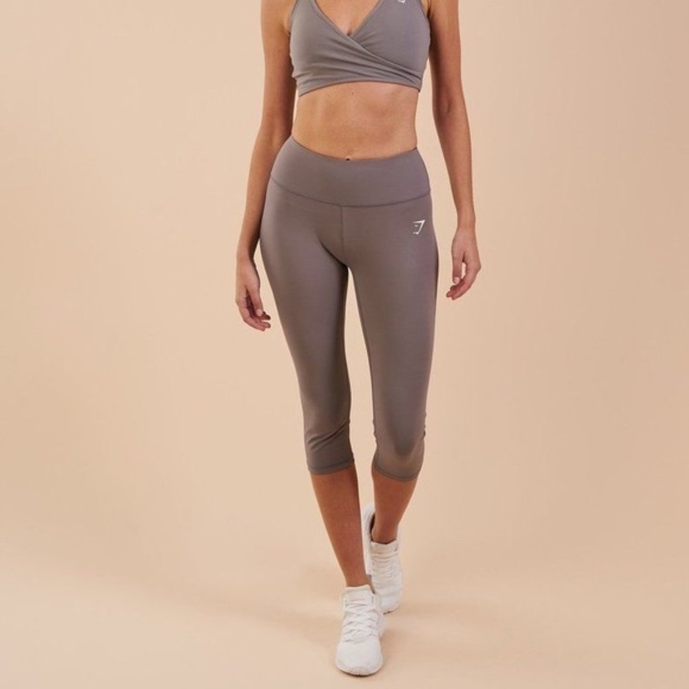 Gymshark Dreamy Cropped Leggings - Slate Grey